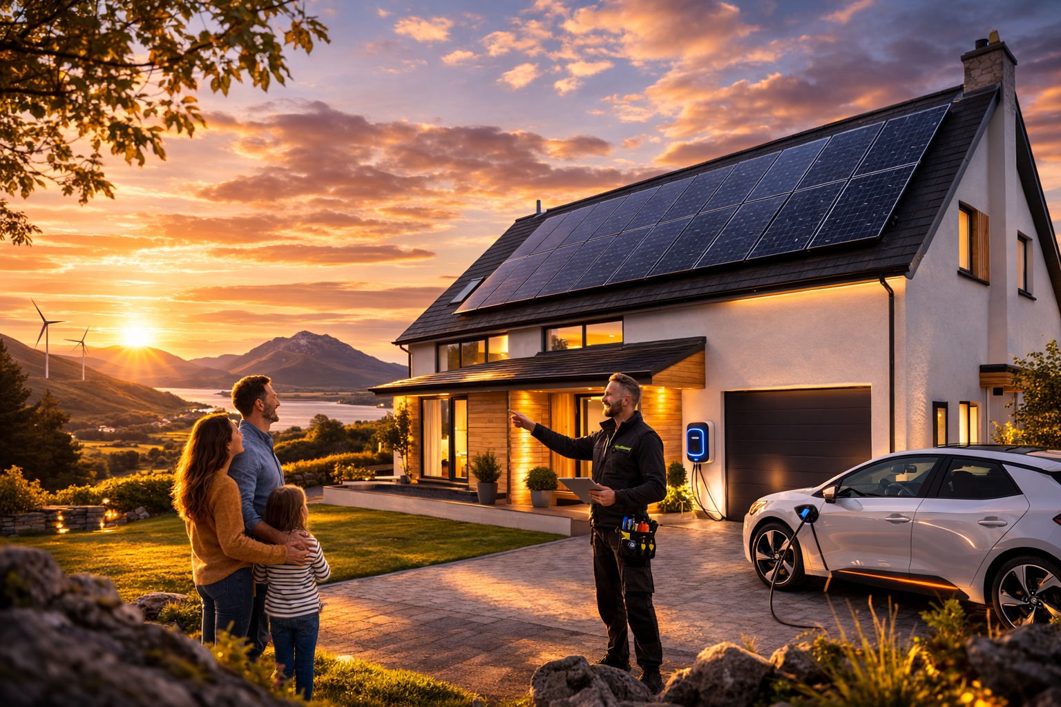Solar installation on Scottish home